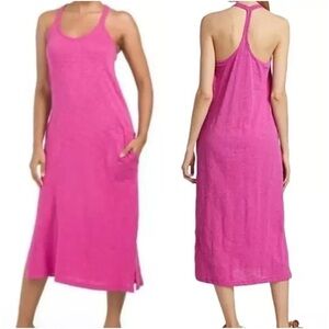 ATM Anthony Thomas Melillo Slub Jersey Trapeze Tank Midi Dress Orchid